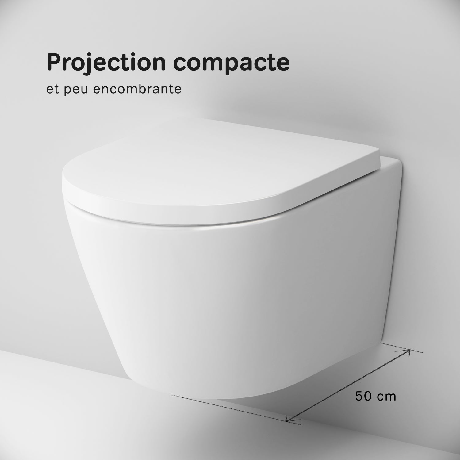 Pack WC : WC suspendu + bâti-support + plaque de déclenchement IIS90201.NA1700 AM.PM - 5