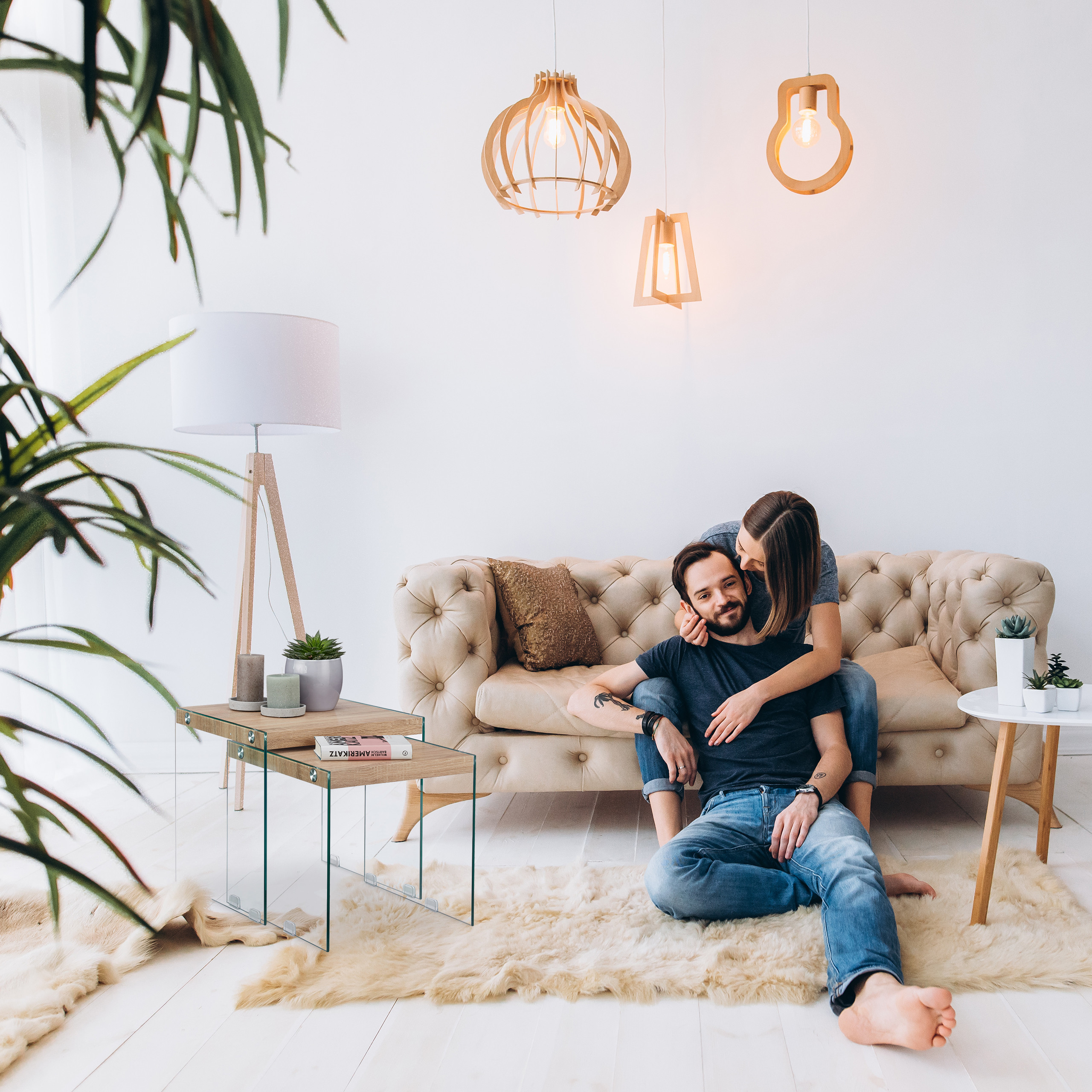 Set Di 2 Tavolini Sovrapponibili Relaxdays - In Vetro E Legno, Design Moderno, Per Soggiorno O Studio, Altezza 40-45 Cm - Foto 10