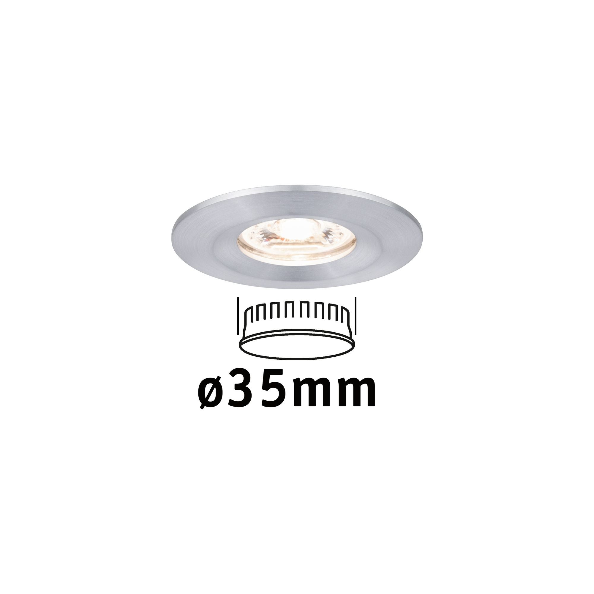 Spot encastré LED Nova Mini Coin Luminaire individuel fixe IP44 rond