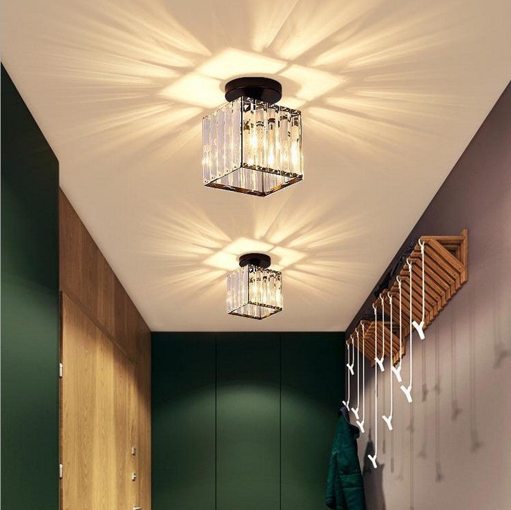 Plafoniera Moderna In Cristallo ZYDTRIP – Lampada A Soffitto LED Per Interni, Colore Oro Romantico - 4