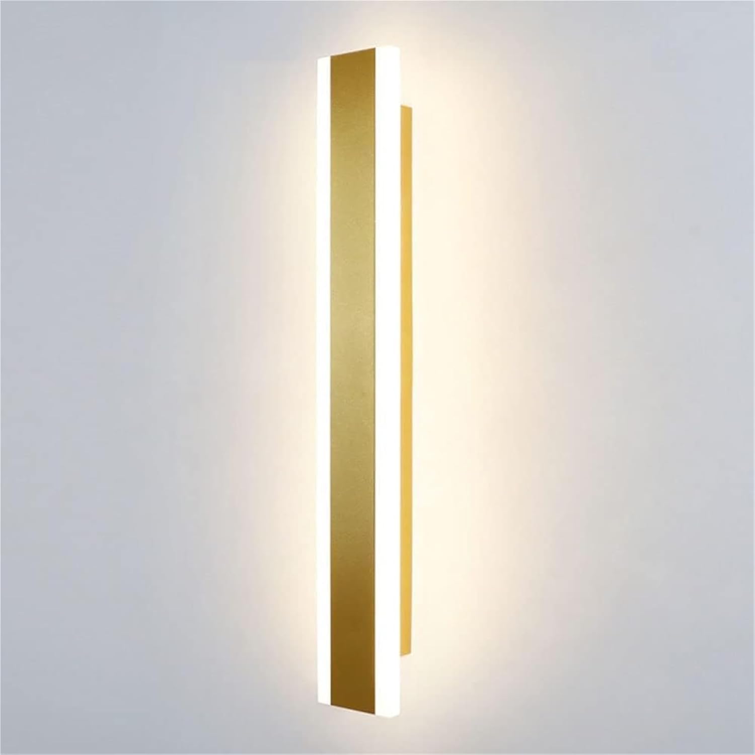 Ściemnialna lampa ścienna LED, nowoczesny styl, odpowiednia do sypialni, salonów, korytarzy i biur (złota, 40 cm).