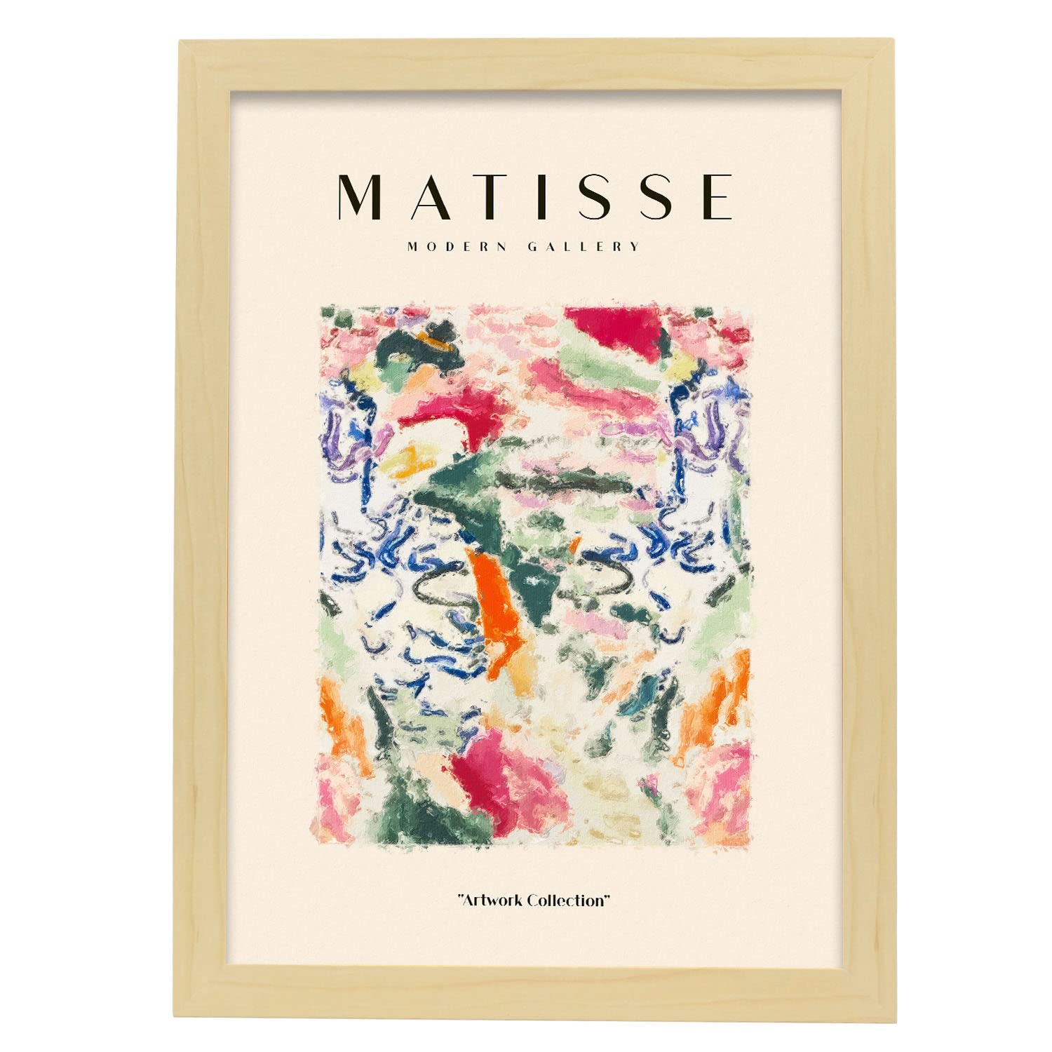 Nacnic póster de colección matisse fauvismo 54 ilustraciones en estilo exhibición de arte a todo color para la tamaño a3 con marco color madera