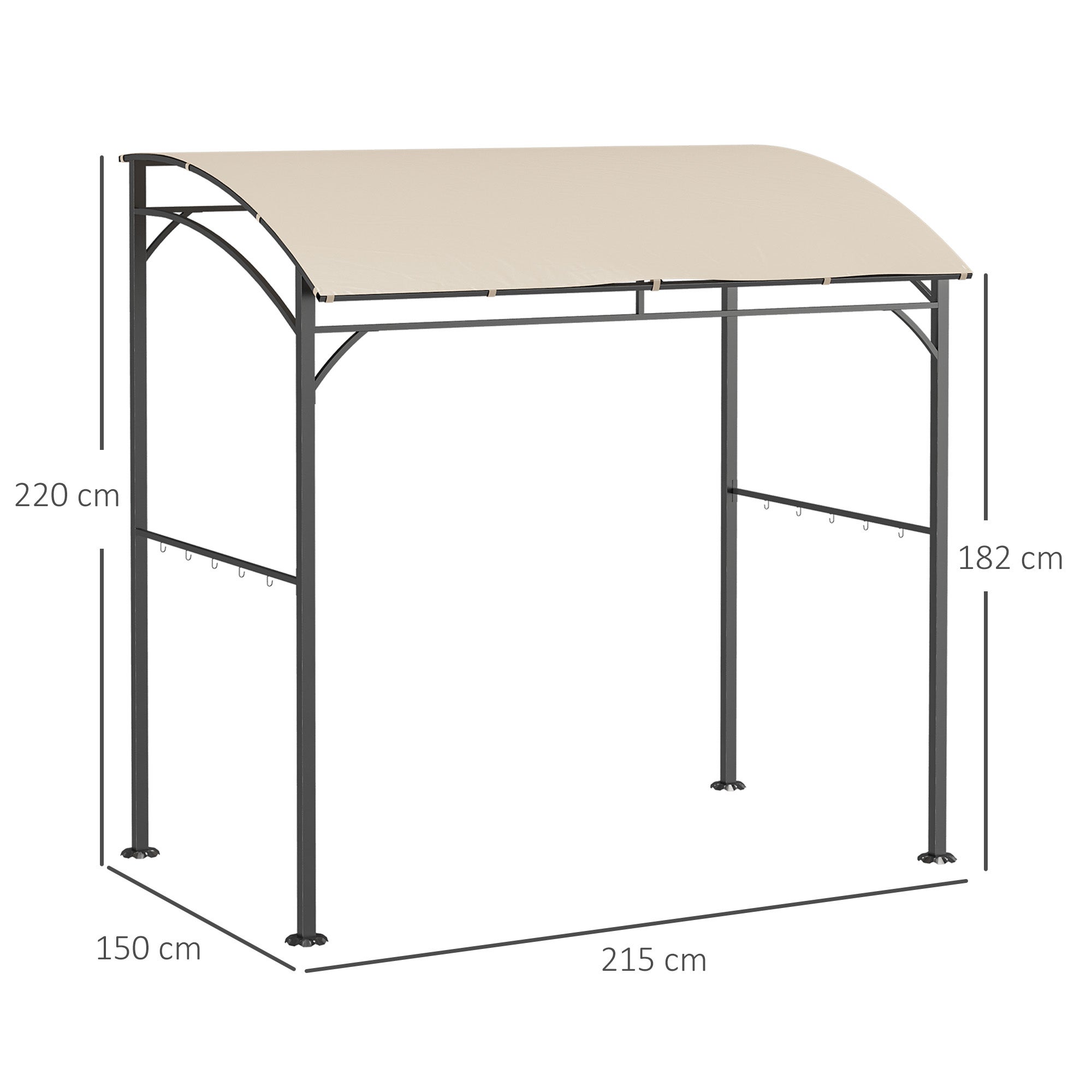 Abri pour Barbecue métal Outsunny - 3