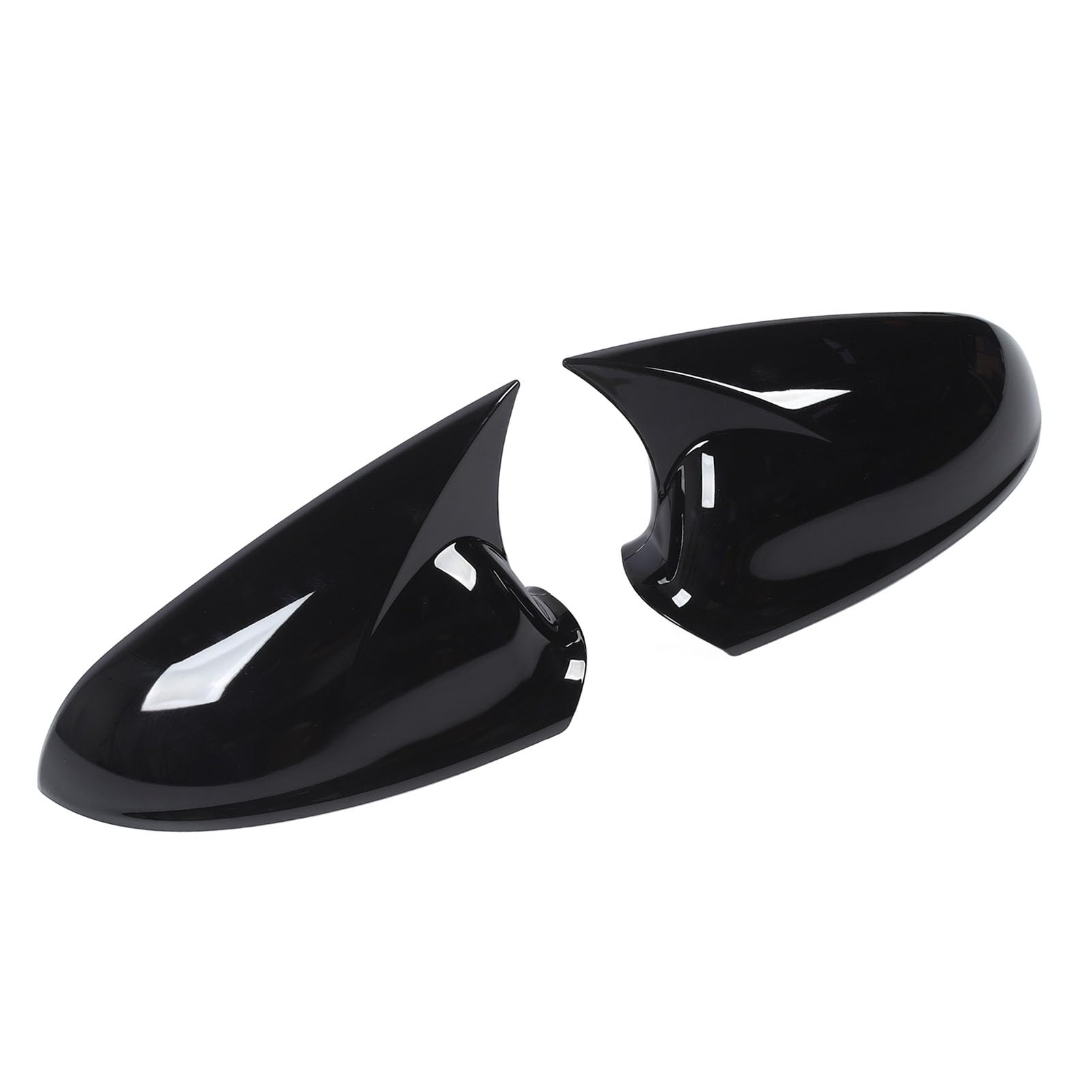Coppia di copri specchietti retrovisori neri lucidi che migliorano l'aspetto del veicolo e lo sostituiscono per Vauxhall Astra J MK6 - 7