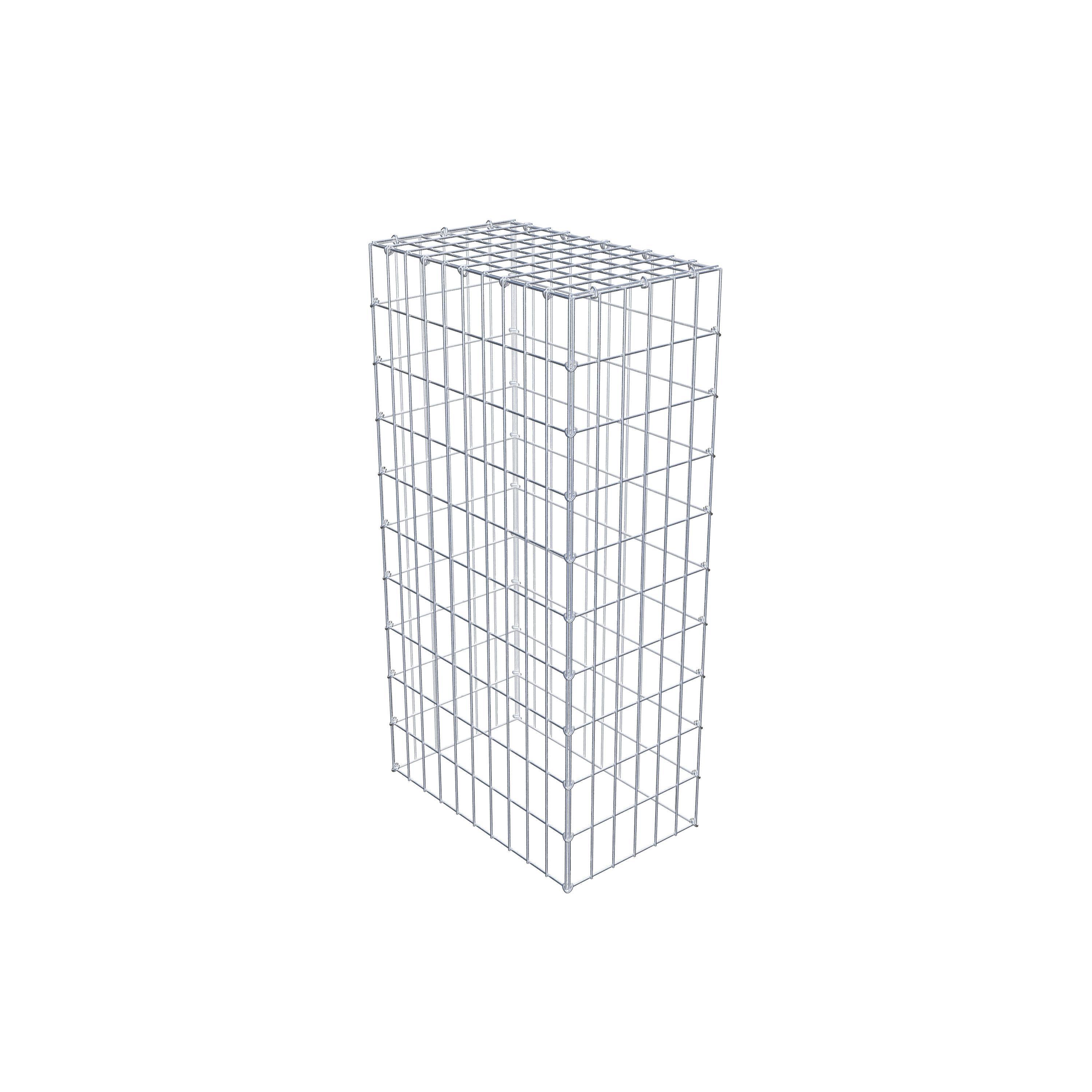 Gavión para apilar en acero galvanizado 100x50x30cm (LxAxP), malla 5 x 10cm, Anillo en C, sin rejilla inferior - 3
