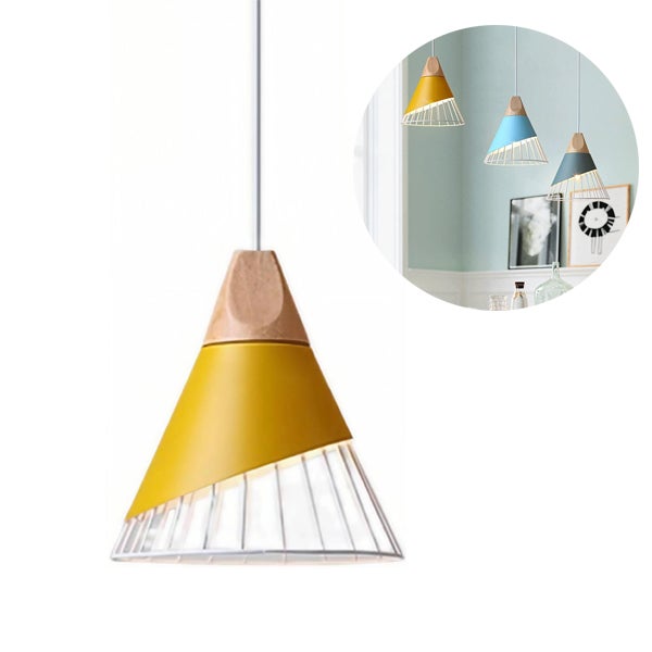 Lampa Wisząca w Stylu Vintage Industrialnym - Nowoczesna Lampa Sufitowa, Ø25cm - Długi Regulowany Łańcuch (150cm) - Żarówka E27 Nie Dołączona