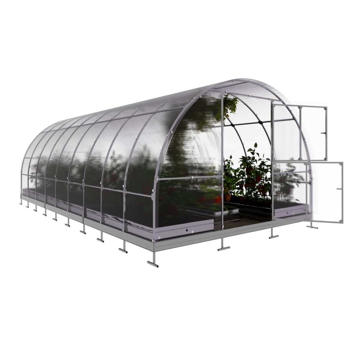 Serre de jardin KLASIKA TUBE 3 x 6 m (18 m²), 4 mm avec revêtement en polycarbonate - 4