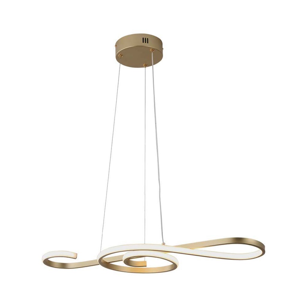 Lampa wisząca LED 18W w nowoczesnym stylu, metalowa, 70*25cm, malowana na złoto 3000K