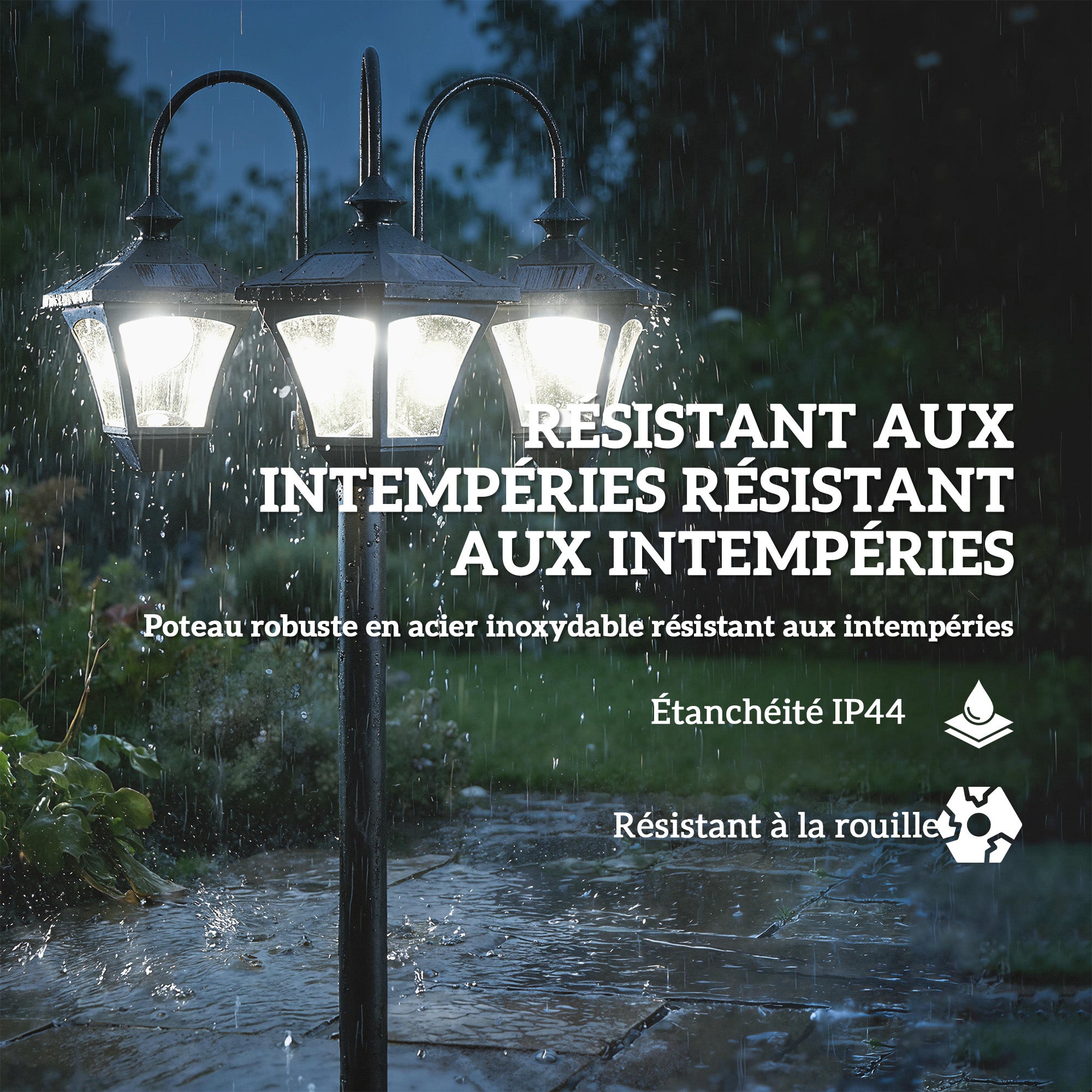 Lampadaire extérieur abs Outsunny - 7