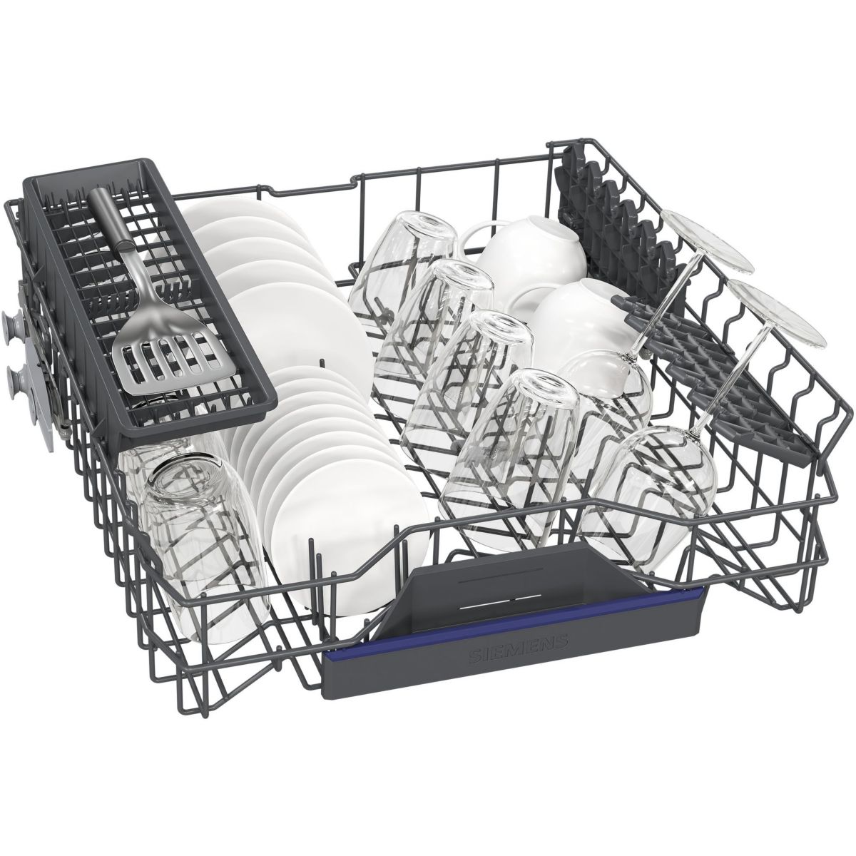 Lave vaisselle 60 cm SIEMENS SN23EC22AE, varioSpeed Plus, Acier brossé noir - 4