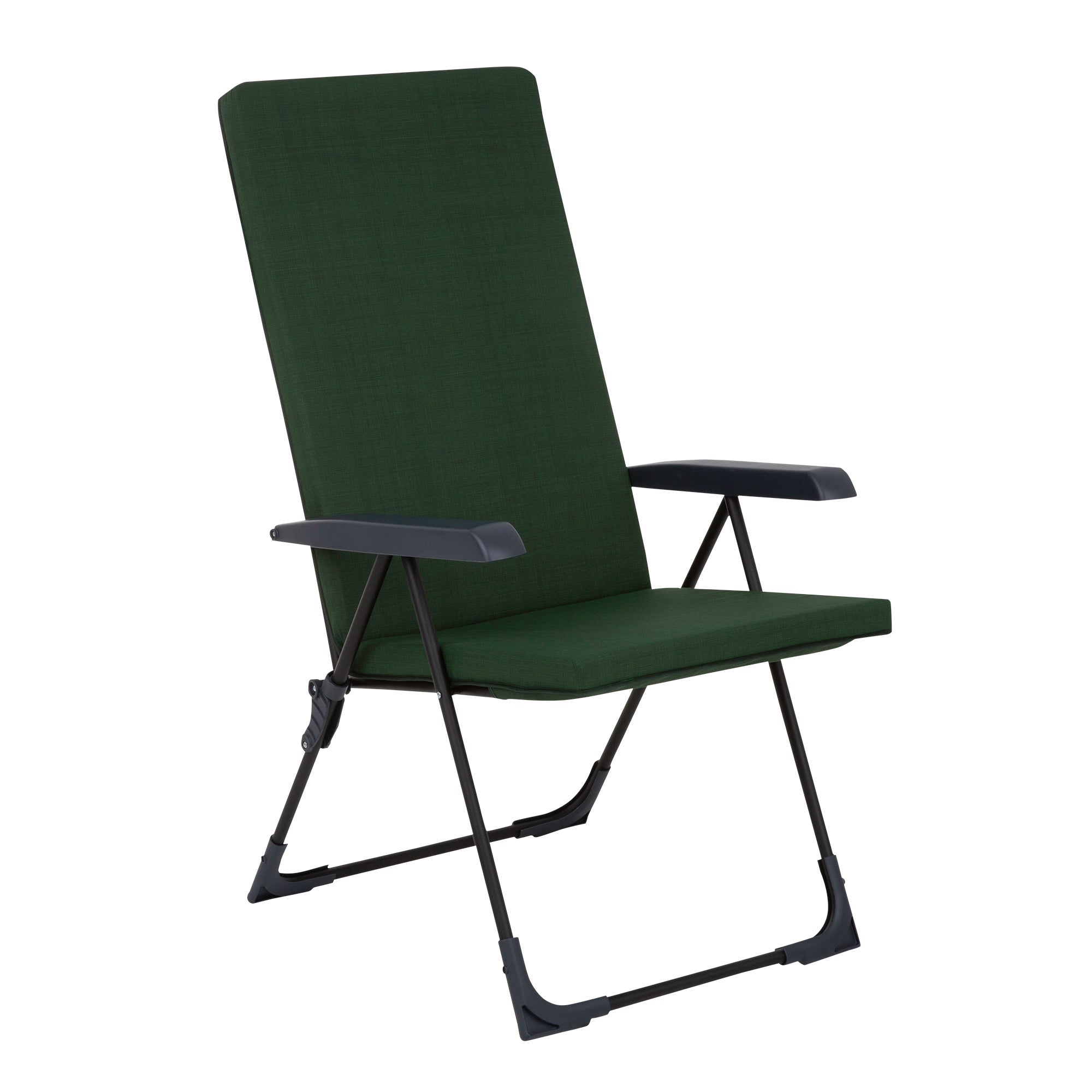 Fotel ogrodowy składany z regulacją oparcia zielony Barletta Black Edition PATIO