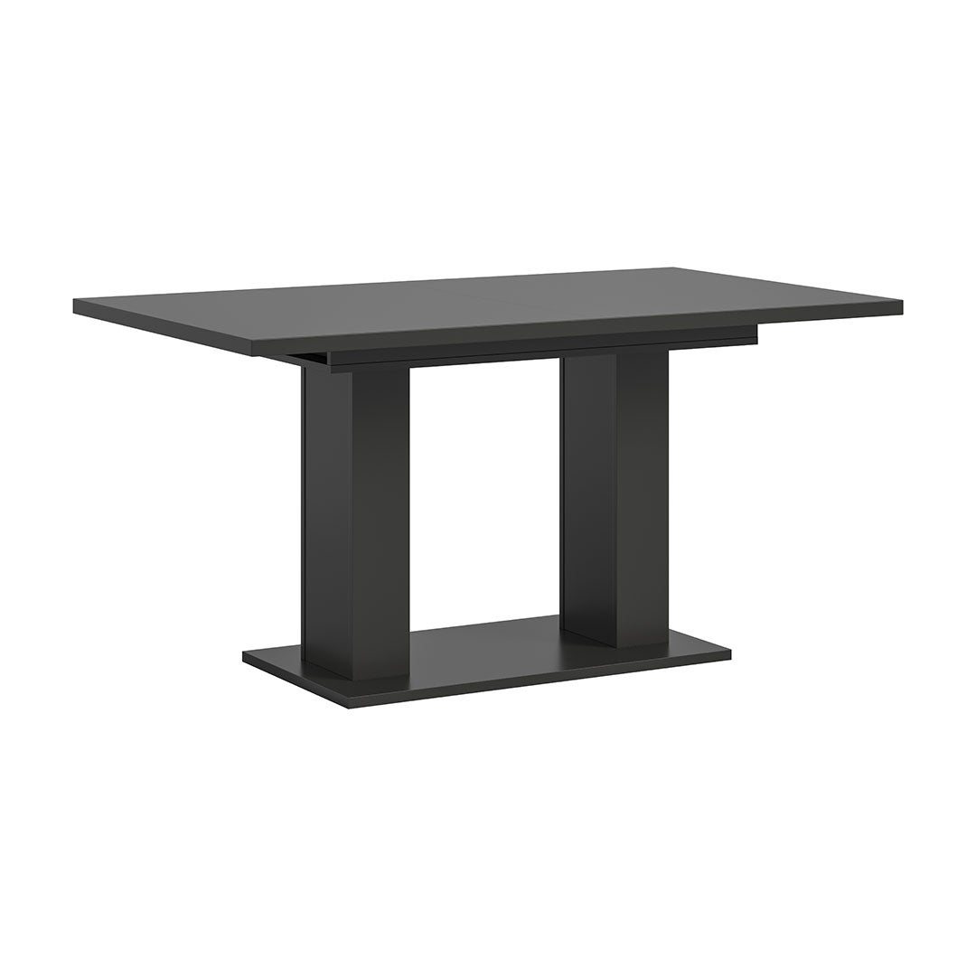 Motion stół do jadalni podwójna kolumnowa 90x150/190 cm z 1 wkładką szary.