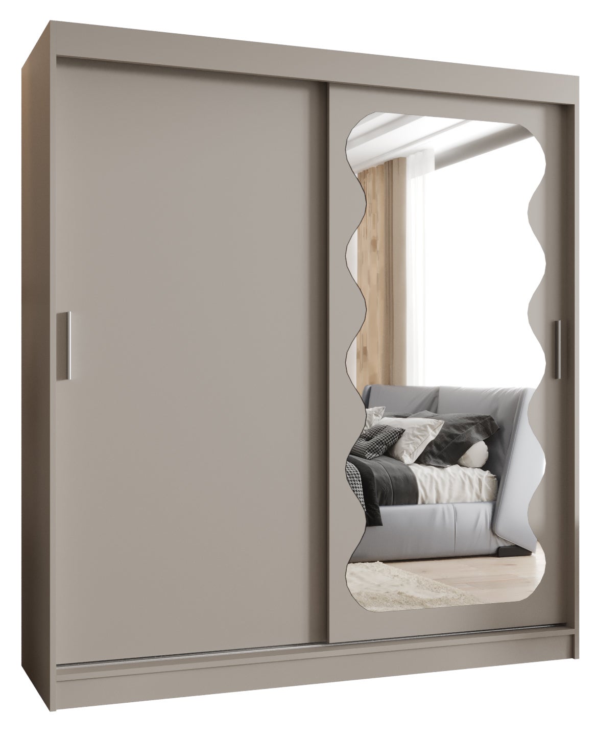 Szafa przesuwna garderoba SPOTI 180 x 62 x 200 cm Kaszmir - Abiks Meble