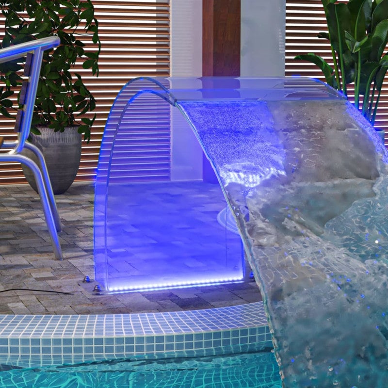 Fuente de piscina con led rgb acrílico 50 cm vidaxl