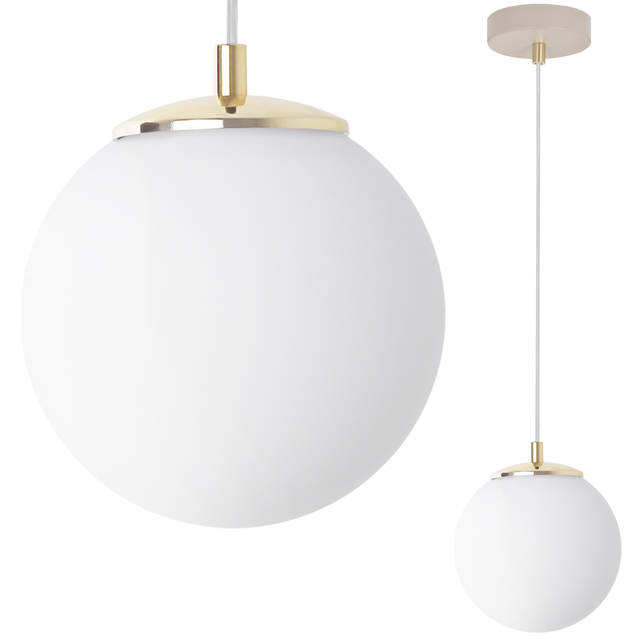 Lampa sufitowa wisząca Light Home LH Florence 1x E14 biały/kaszmirowy/złoty