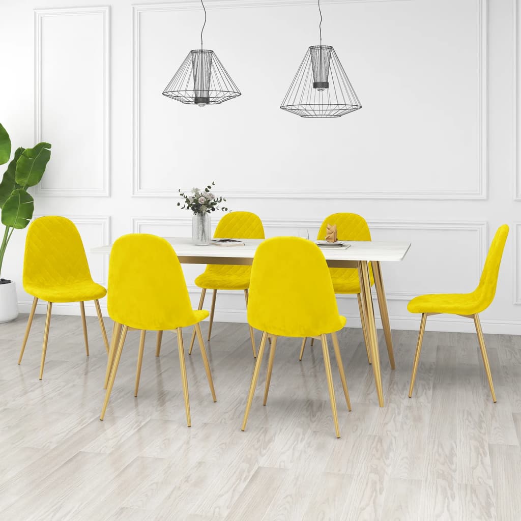 Juego De 6 Sillas De Comedor De Terciopelo Beige, Con Patas De Metal Plateado - Para Salón, Comedor O Dormitorio