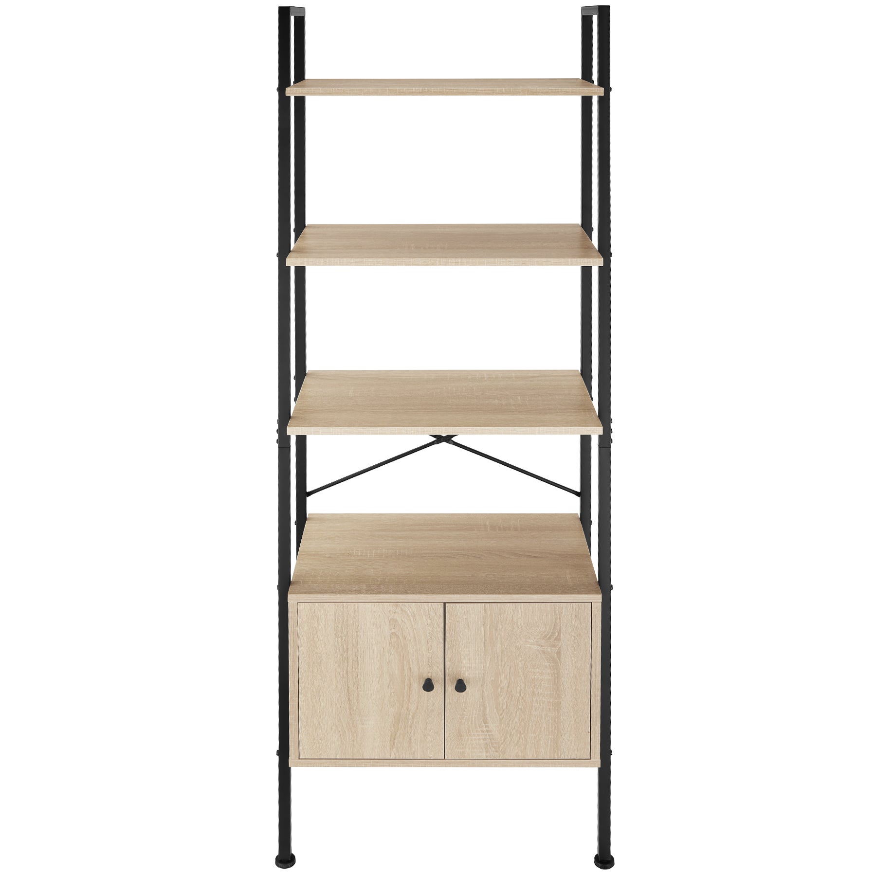Tectake Etagère échelle Brentwood 57,5x34x173cm - Bois clair industriel, Chêne Sonoma - 2