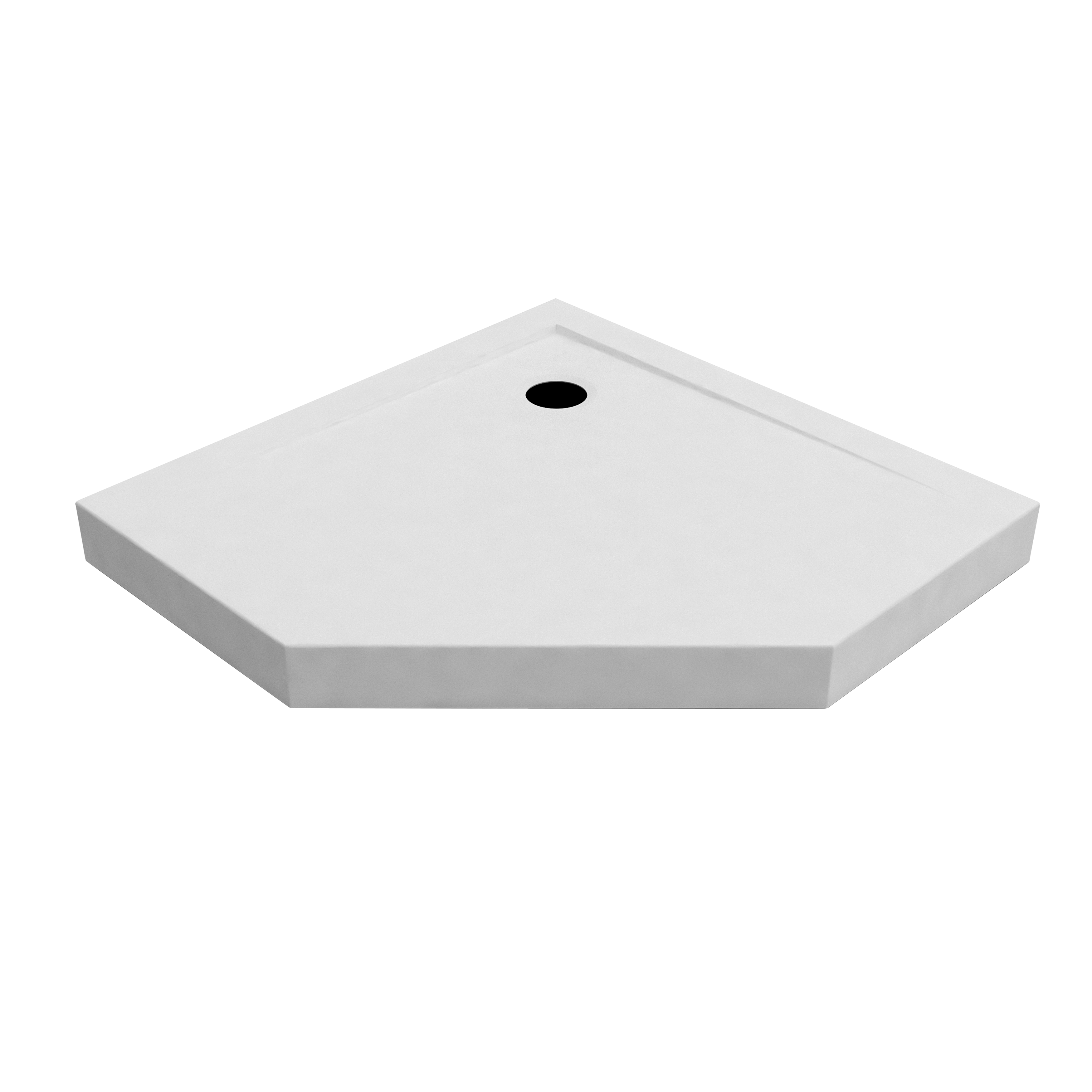 Brodzik prysznicowy CARO Durasan 90x90x9 biały pięciokątny akrylowy najtańszy brodzik slim 1 szt.