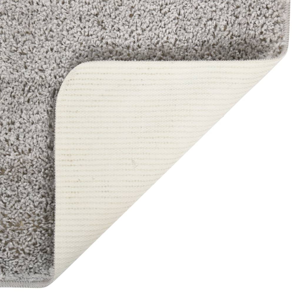 Alfombra peluda antideslizante gris claro, 120 × 170 cm - 3