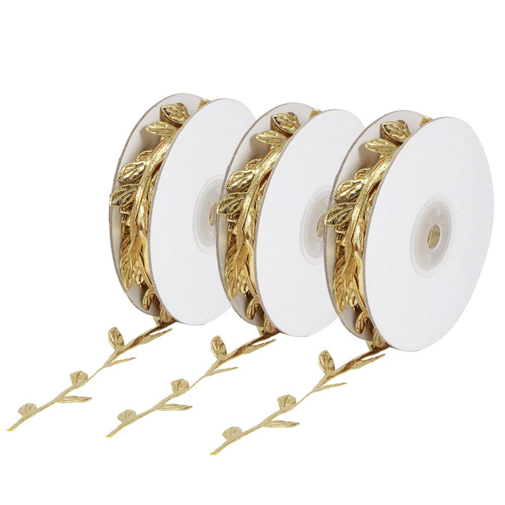 FEUILLES ARTIFICIELLES DE VIGNE ACCESSOIRE DE DÉCORATION DE MARIAGE ARTISANAL POUR MATERNELLE - VERT, ARGENT, OR 3,7 X 3,7 X - 6