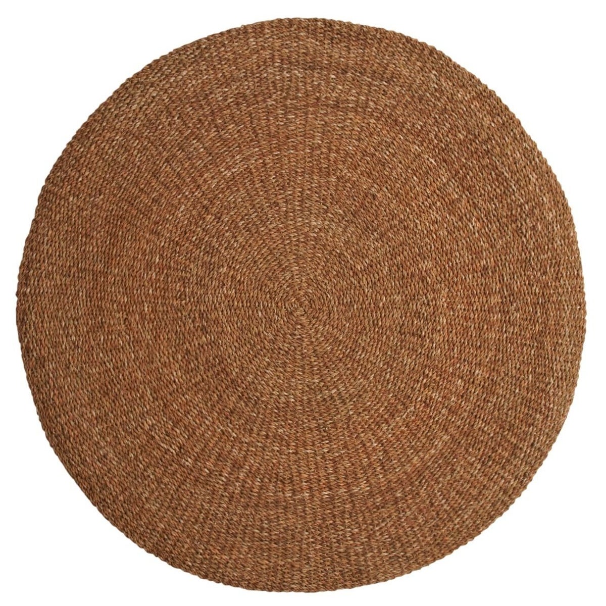 Dessous De Plat Rond En Jonc De Mer - Ø 30 Cm - Bordure Blanche - Style Rustique - Résistant à La Chaleur