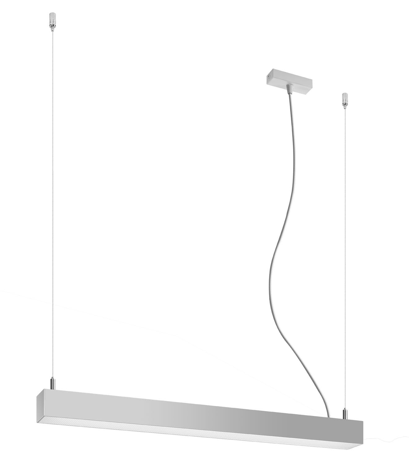 Lampa wisząca Pinne srebrna LED 22W 3000K 3100lm wym: 150 x 65 x 5,5 cm metal Thoro Lighting