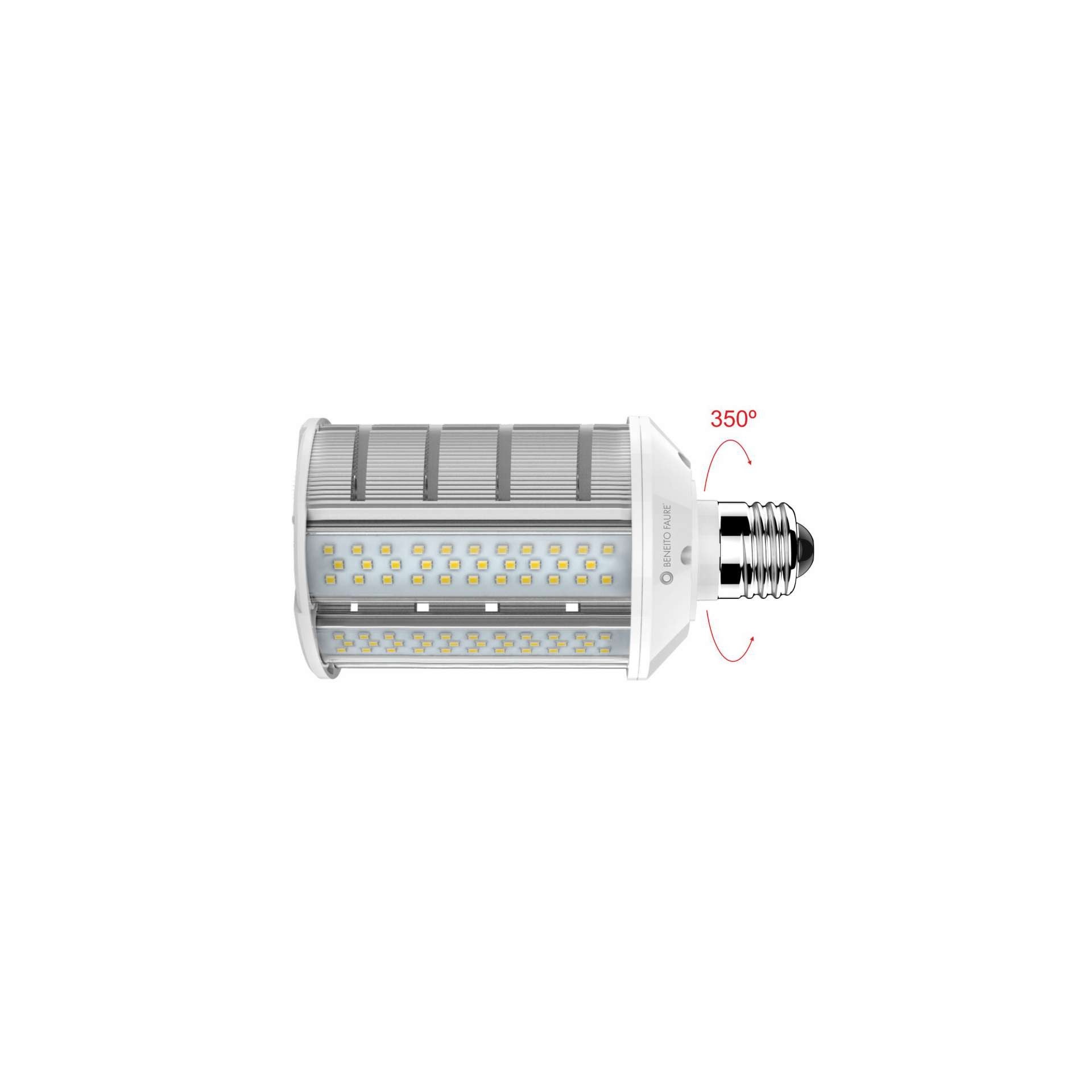 Projector LED Beneito & Faure Smile 20W E27 Retrofit 120º 5000K IP64 pentru uz exterior, lampă foarte eficientă pentru lumină difuză - Beneito & Faure