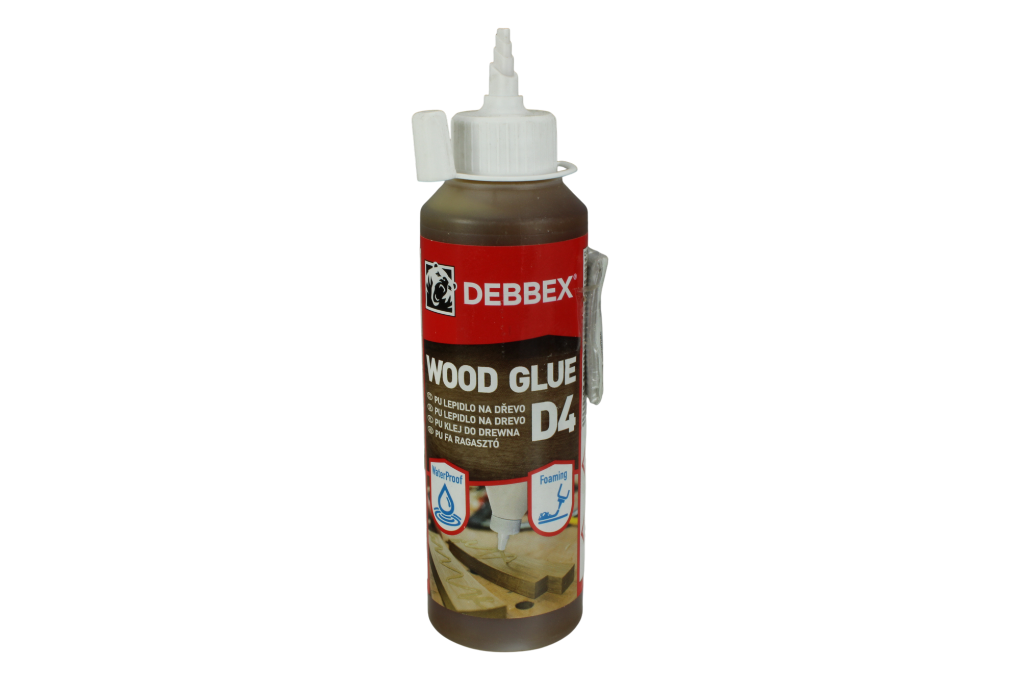 Klej do drewna poliuretanowy Wood D4 wodoodporny 250 g DISTYK
