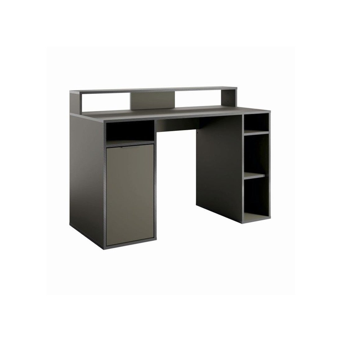 Bureau 1 Porte GRAPHIX - 125 cm - Graphite Gris - Collection GRAPHIX ...