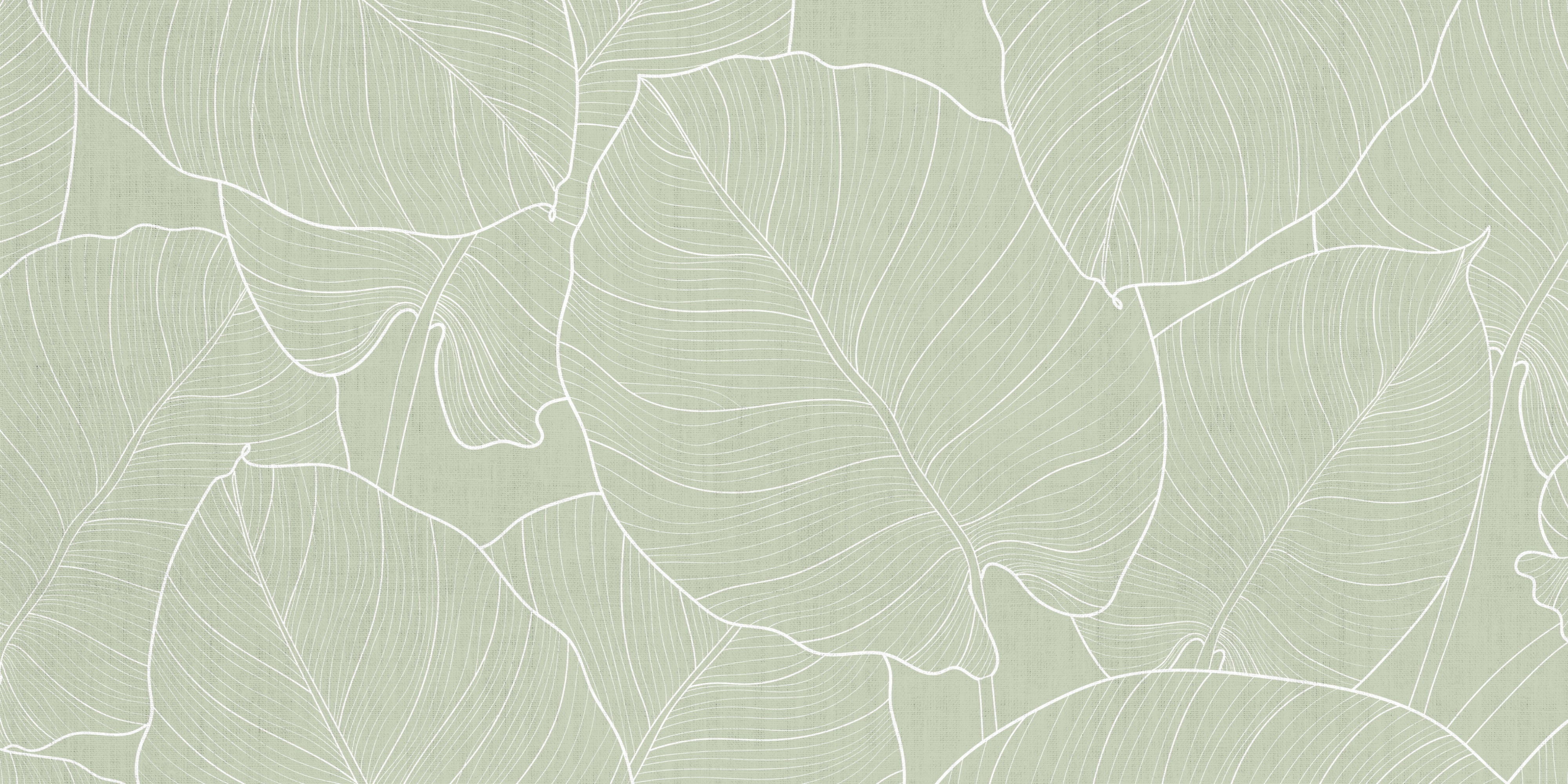 Mata winylowa Green Leaves 50x100 cm - PVC antypoślizgowy, gładki nadruk, winylowy dywanik do kuchni lub salonu, zmywalny