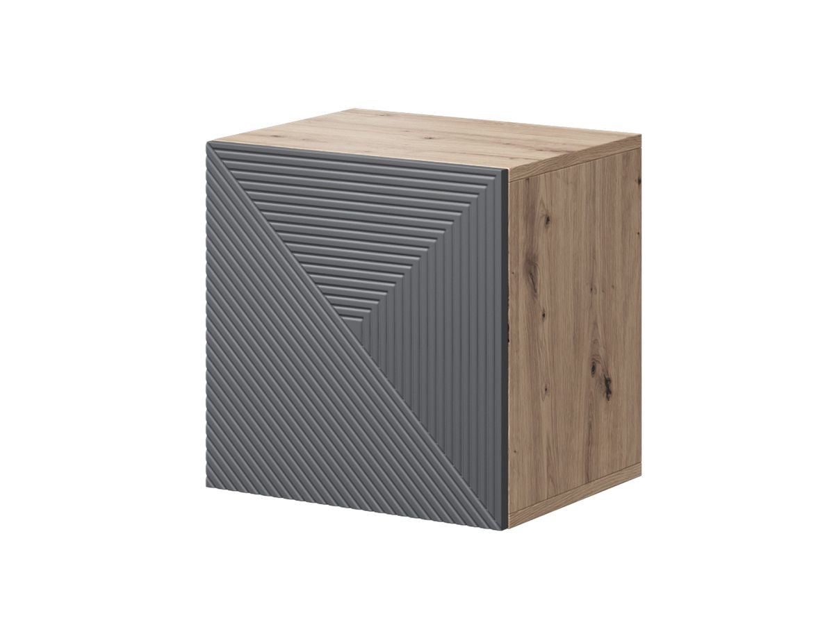 Table de chevet 1 porte ALICE BOBOCHIC Gris foncé | Leroy Merlin