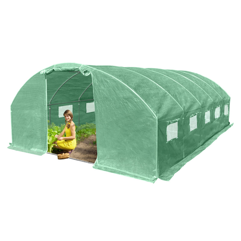 Tunel ogrodowy 4iQ Group 4x6m Zielony Folia UV 25mm