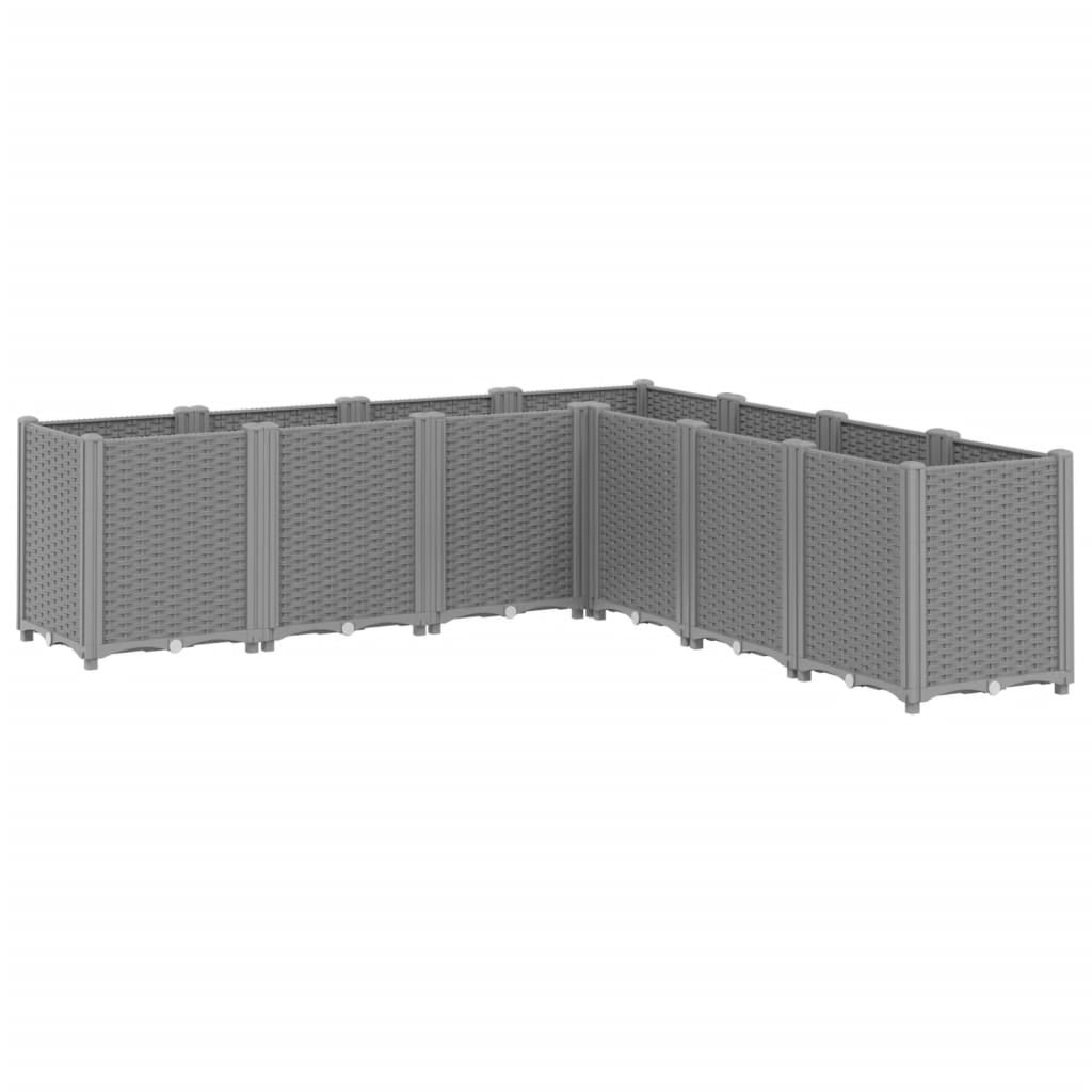 Maison Exclusive - Jardinière gris clair 160x160x53 cm polypropylène - 2