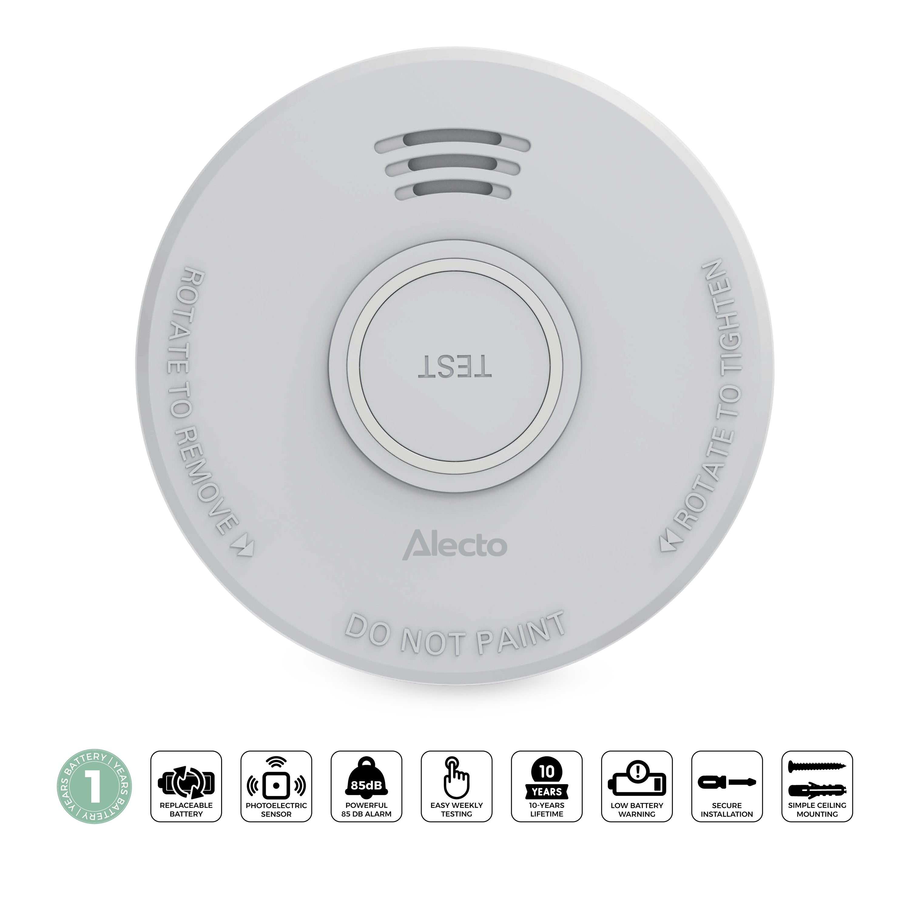 DETECTOR DE HUMO BATERÍA 1 AÑO ALECTO - 5