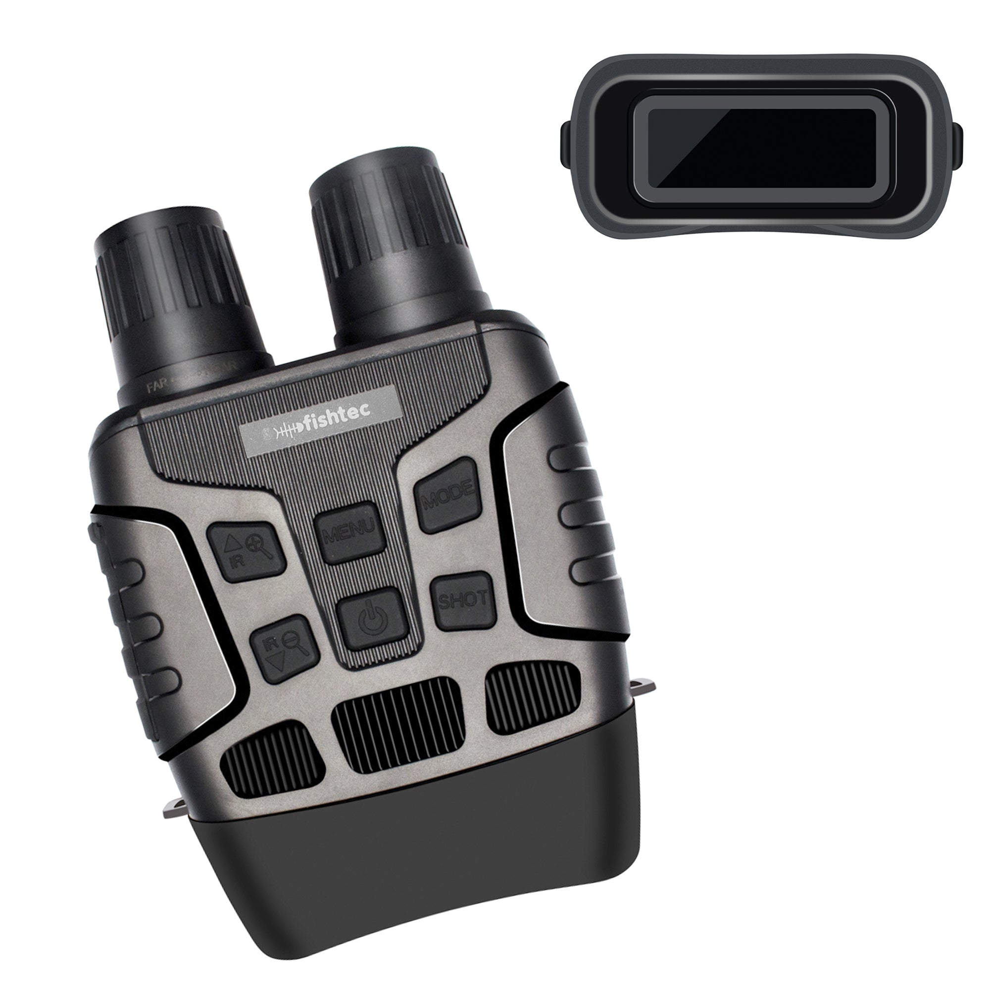 Jumelles de vision nocturne infrarouge FISHTEC, portée 300 m, photo et vidéo, zoom numérique 7X 4X IR, mallette de transport incluse - 4