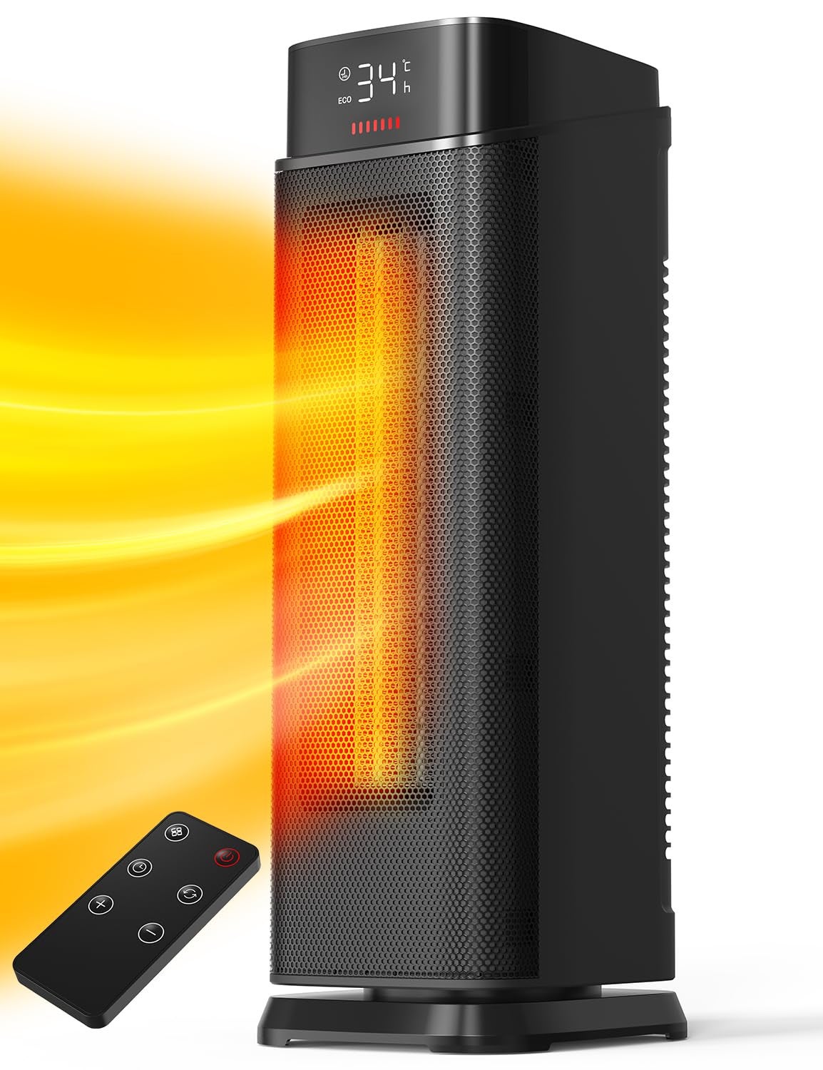 QEXREED Stufetta Elettrica Basso Consumo, 2000W PTC Stufa Elettrica, 4 Modalità, Modalità ECO, 90° Oscillazione, Timer 24H, Telecomando, Potente, P | Leroy Merlin QEXREED Stufetta Elettrica Basso Consumo, 2000W PTC Stufa Elettrica, 4 Modalità, Modalità ECO, 90° Oscillazione, Timer 24H, Telecomando, Potente, P | Leroy Merlin