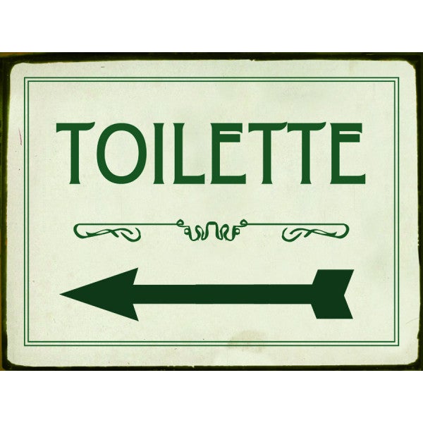 Targa Porta WC Shabby Chic | Segno 'Toilette' In Legno E Metallo 15x5cm - Foto 9