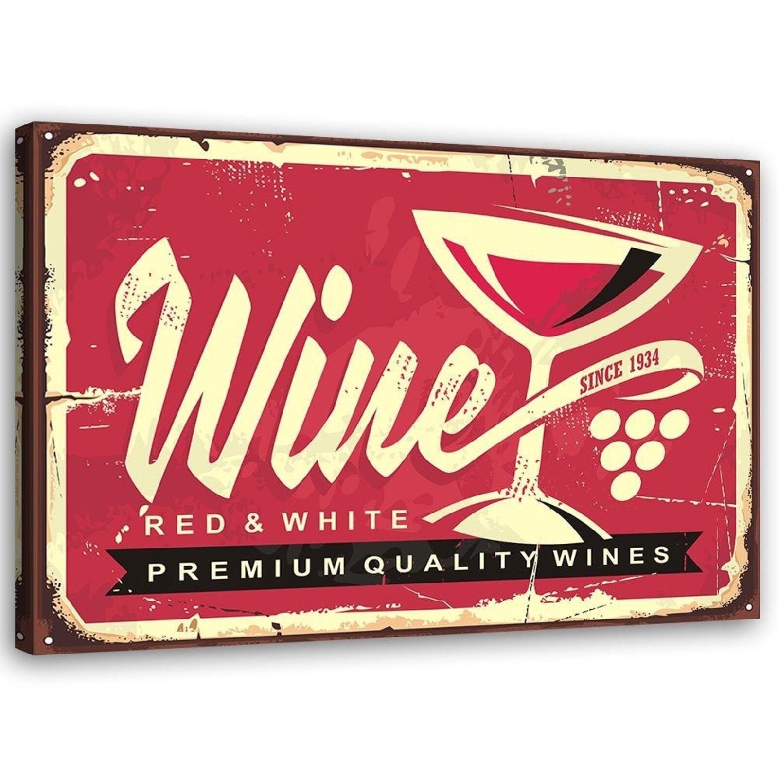 Obraz, Czerwone wino retro 60x40
