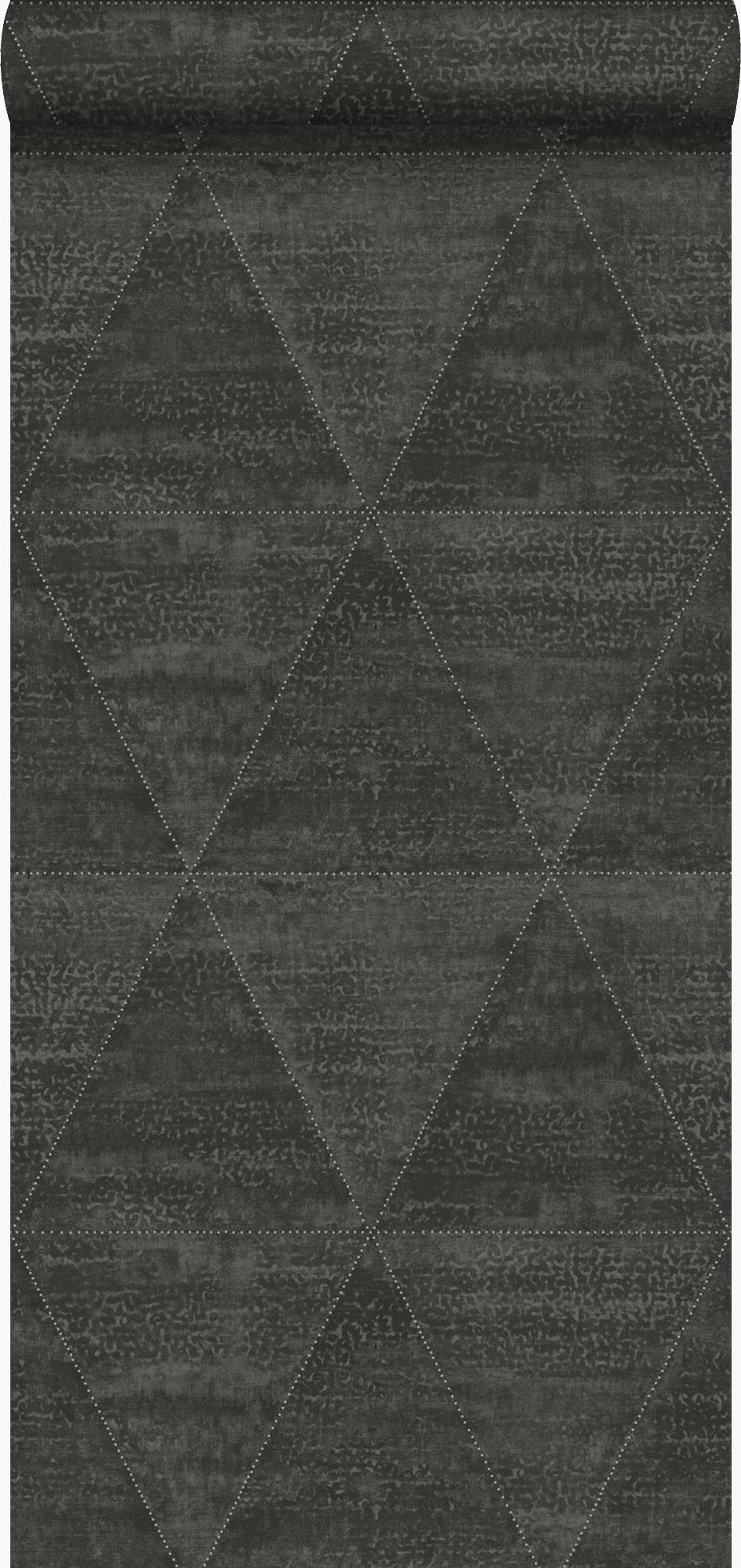 Tapeta metalowe trójkąty czarnym - 53 cm x 10.05 m - ORIGIN