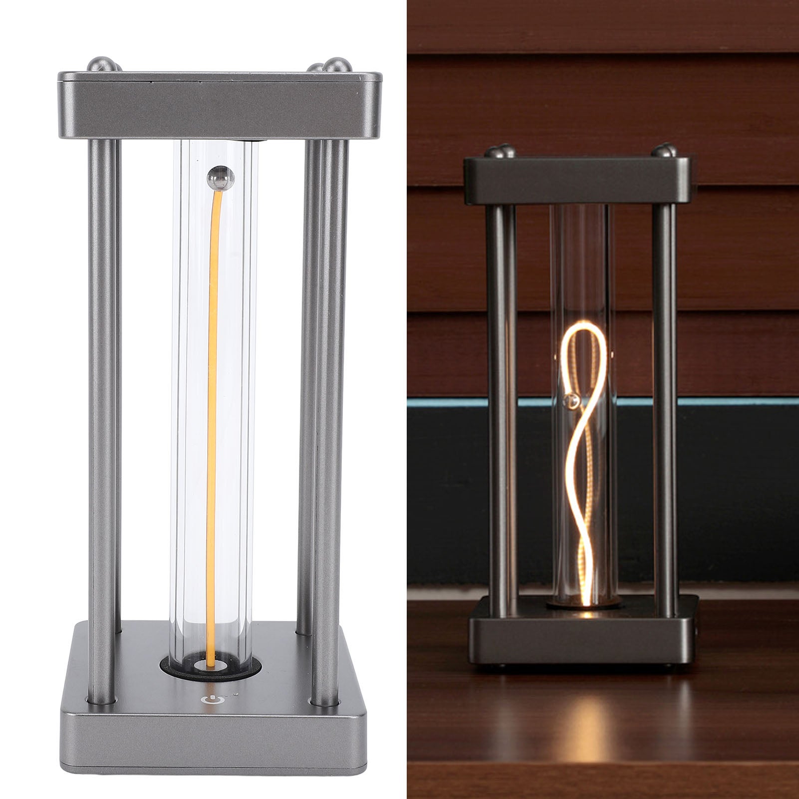 Kwadratowa lampka biurkowa kwantowa przenośna, ładowanie USB, sterowanie dotykowe, dekoracyjne oświetlenie nastrojowe, lampka nocna do domu, sypialni