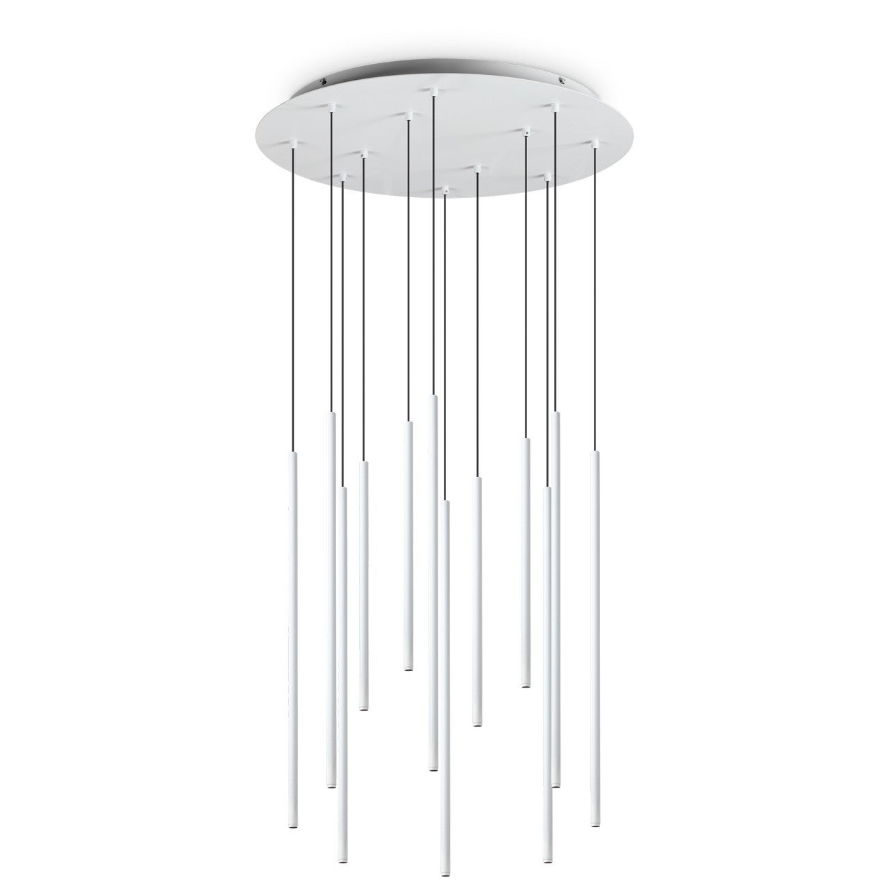 Ideal Lux  Suspension Filo 12 Ampoules Métal,Aluminium Blanc , Leroy Merlin