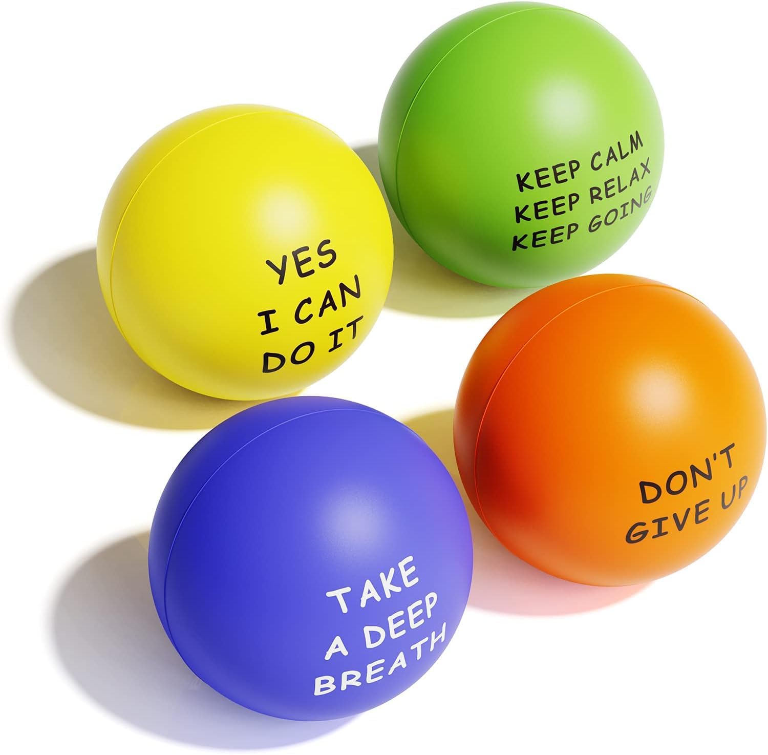 UZSUZZ Lot De 6 Balle Anti-Stress, Balle Reeducation Main, Balle Anti Stress Adulte, Ovale Balle De Force De Main, Pour Le Soulagement De L'Anxiété Et L'Entraînement à La Rééducation Des Mains - 6