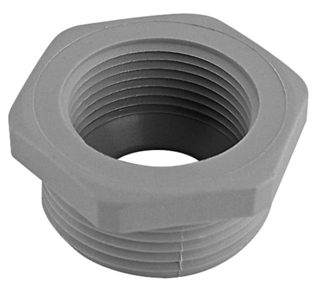 réduction pour presse étoupe - en polyamide - iso25 vers iso20 - gris - blm distribution 125202