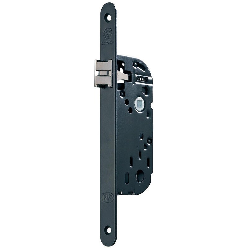 Serrure à larder blanche droite à fouillot - Bec de cane - Axe à 40 mm - Série D20 - Vachette - 3