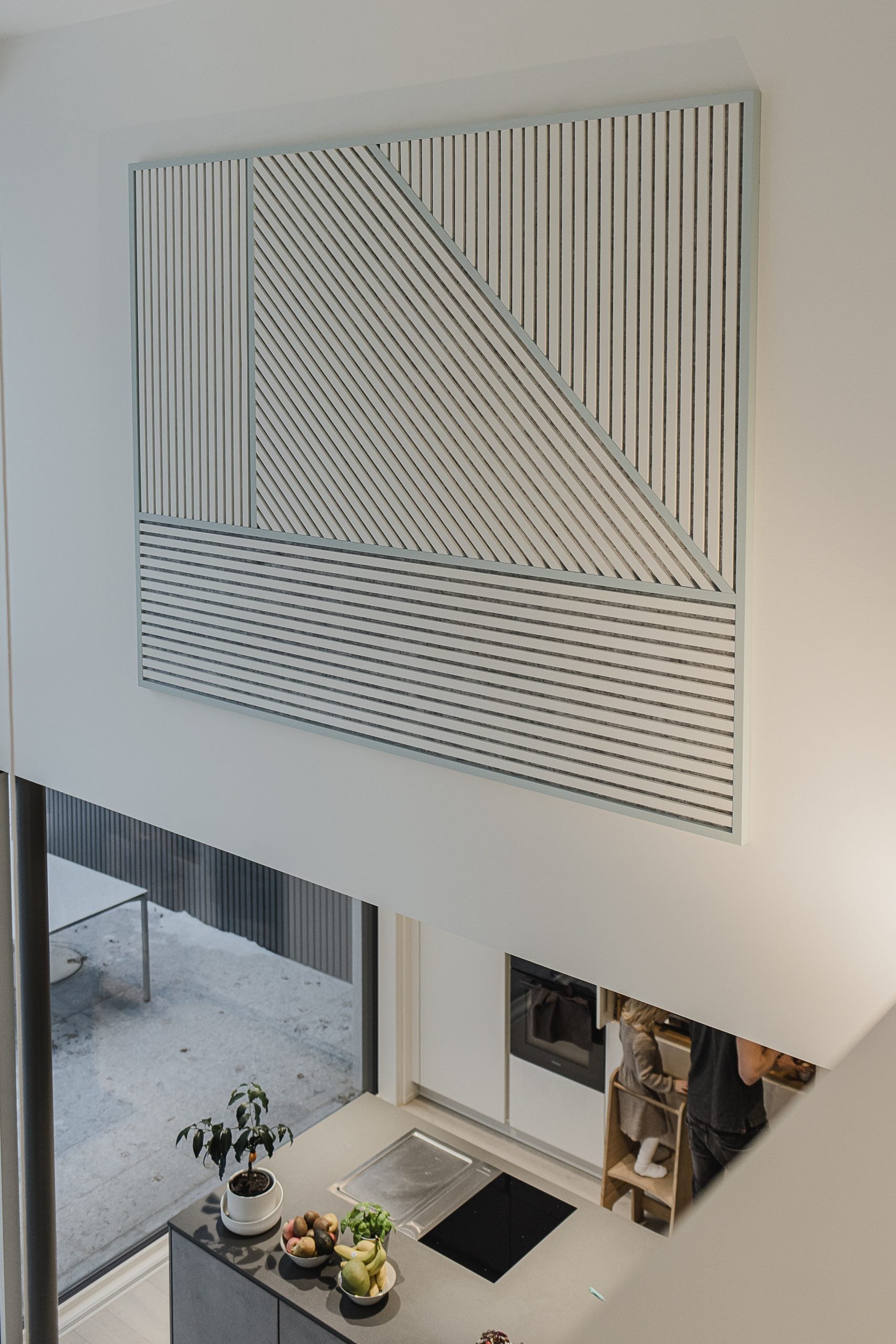 Panneau tasseaux acoustique 240×60 cm – Snow | AKUPANEL BY WOODMONDO - 4