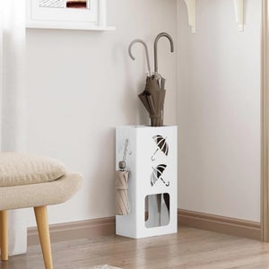Versa Malena Porte-parapluie pour l'Entrée, Chambre ou Hall, Porte parapluie moderne, Noir, 50x23x23cm | Leroy Merlin