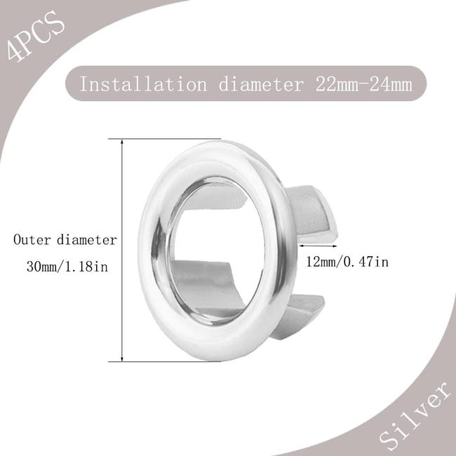 3 Anelli Copri Troppopieno Per Lavello | Cromati | Diametro 22-24mm | Facili Da Installare | Per Bagno E Cucina - Foto 11