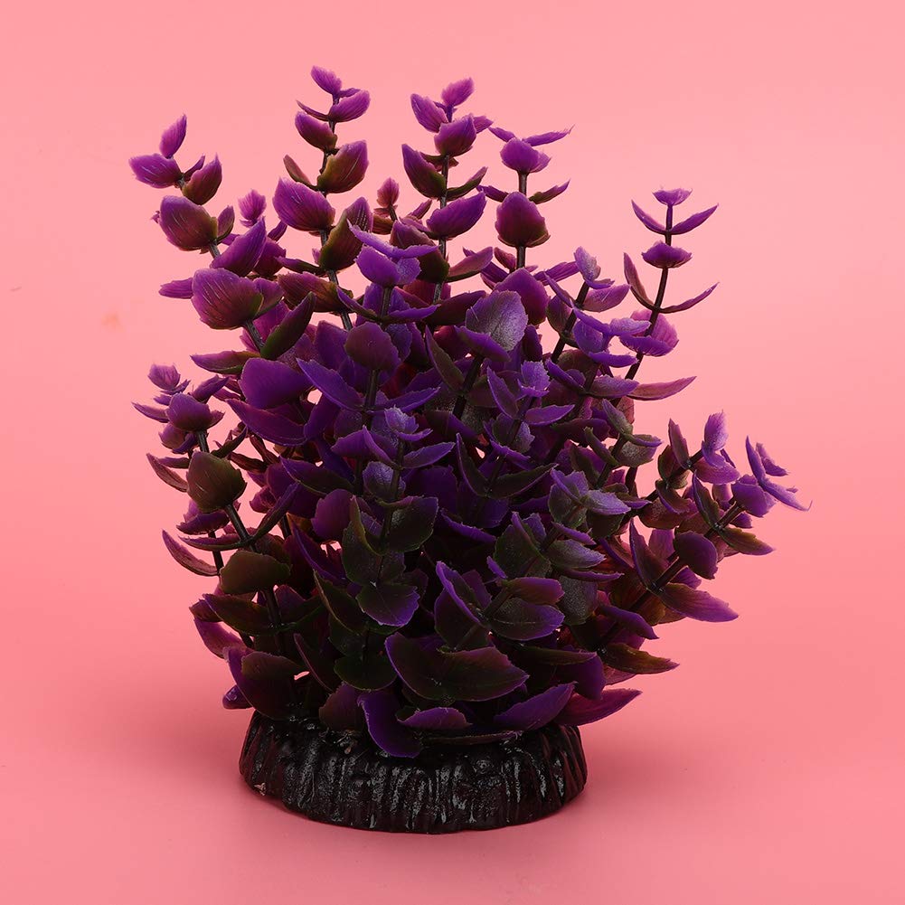 Décoration d'aquarium Plantes aquatiques artificielles Paysage d'aquarium bionique Q236D2 Violet 7x7x25cm Forme vive Décor en plastique Adapté aux - 6