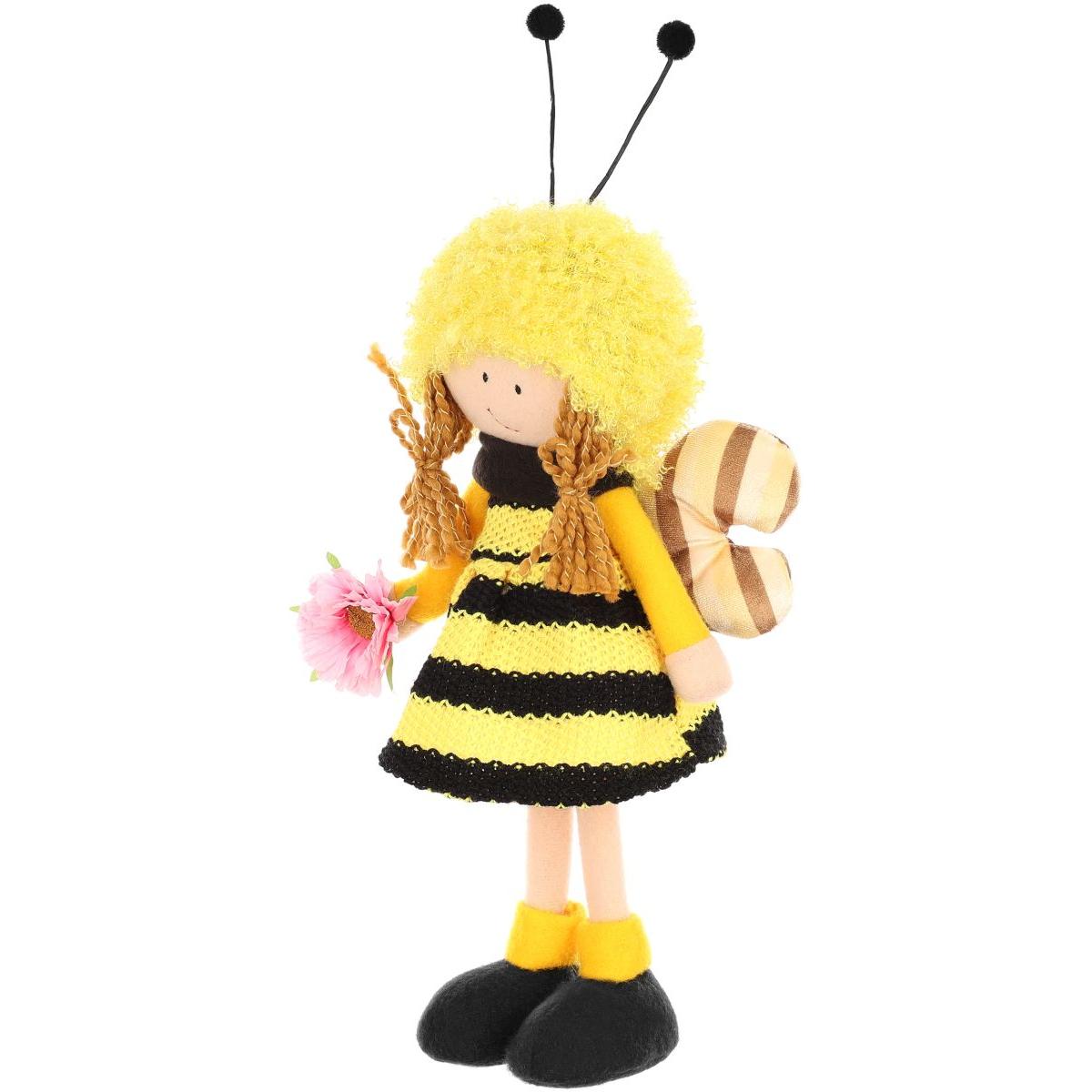 Dekoracja wiosenna Pszczółka 30 cm czarno żółty