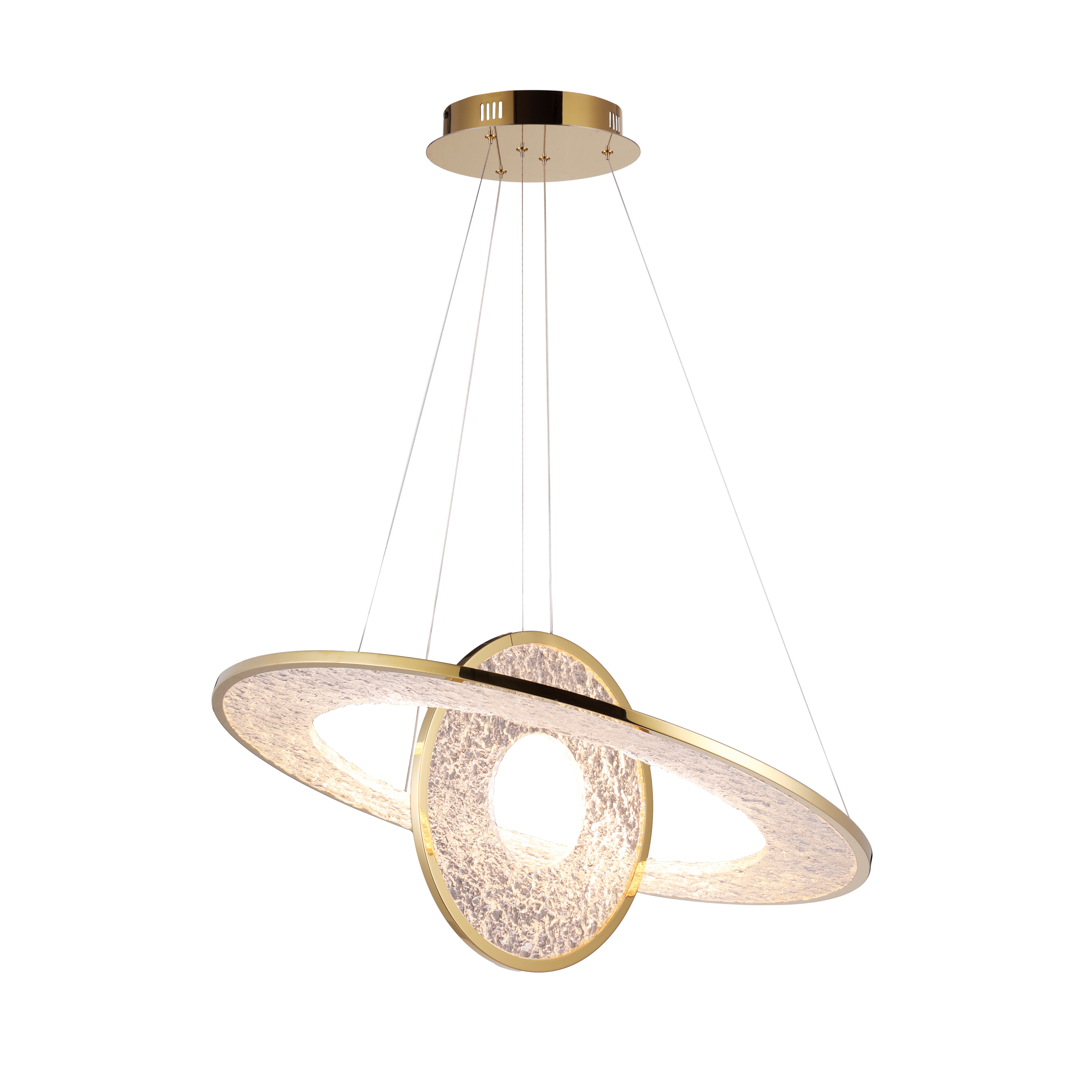 Lampa sufitowa LED ALEXIA 45W ciepła 2889lm akryl złota wym:180x74x74cm IP20 Maxlight